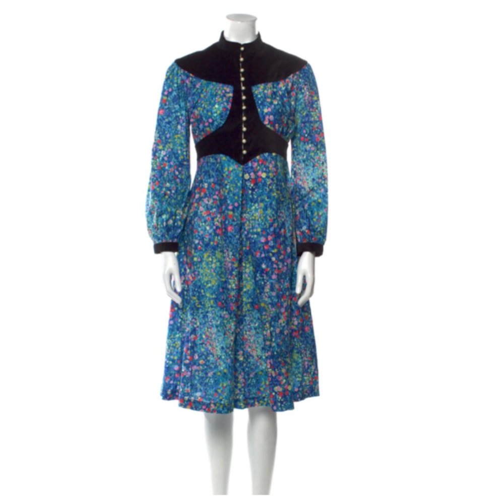 BATSHEVA Ashlyn Monet Print Dress NWT